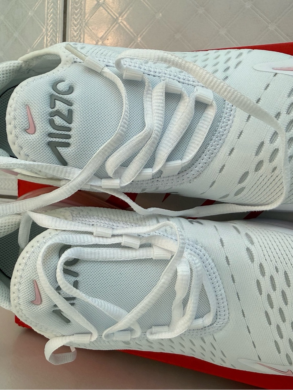 Nike Air Max 270 Girls Sneakers — White/Pink - Picture 3 of 7